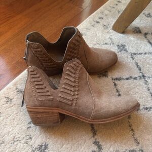Vince Camuto Tan Suede Ankle Booties